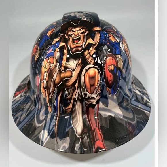 New Full Brim Hard Hat Custom Hydro Dipped NEW ENGLAND PATRIOTS SICK NEW DESIGN - Picture 2 of 6